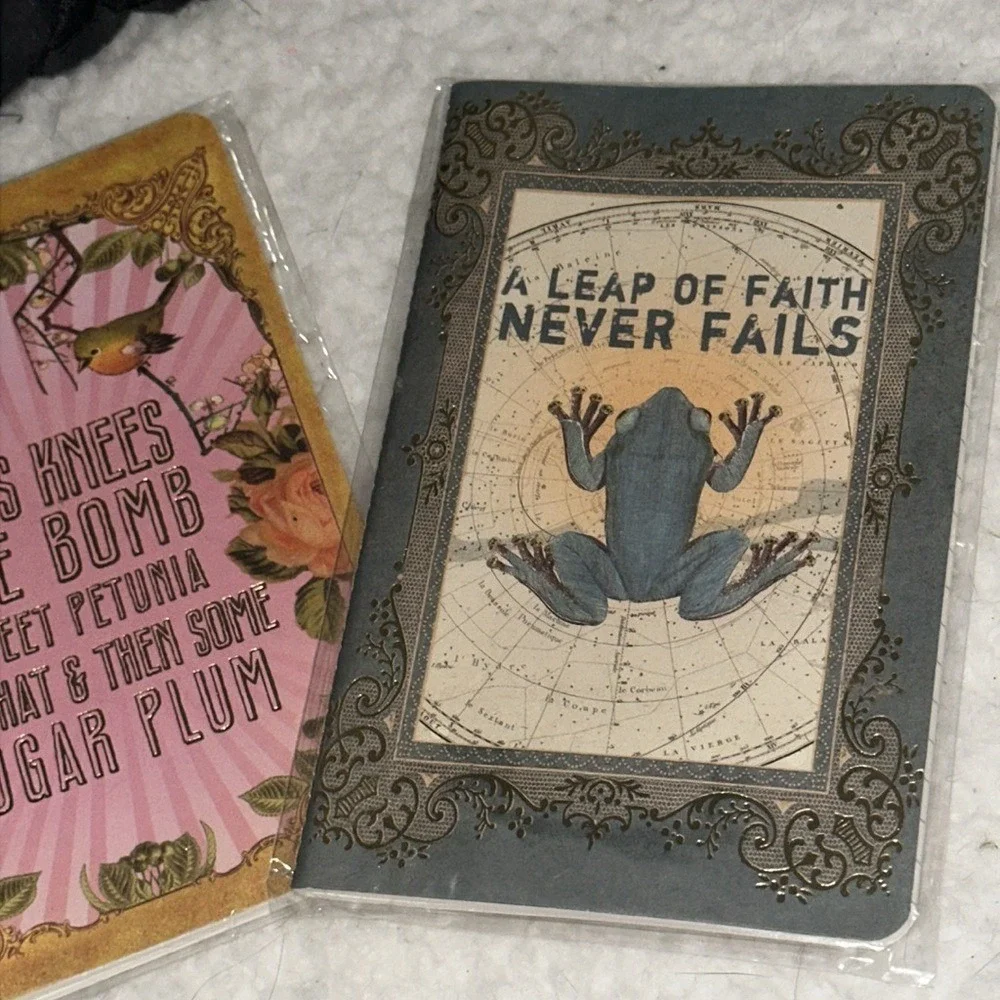 Papaya Art Mini Notebook Set of 3 Leap of Faith Bees Knees Floral Pocket Journal